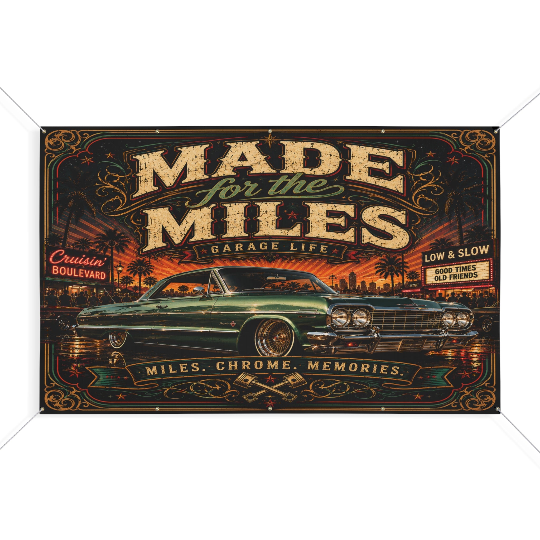 Made for the Miles Green Garage Banner