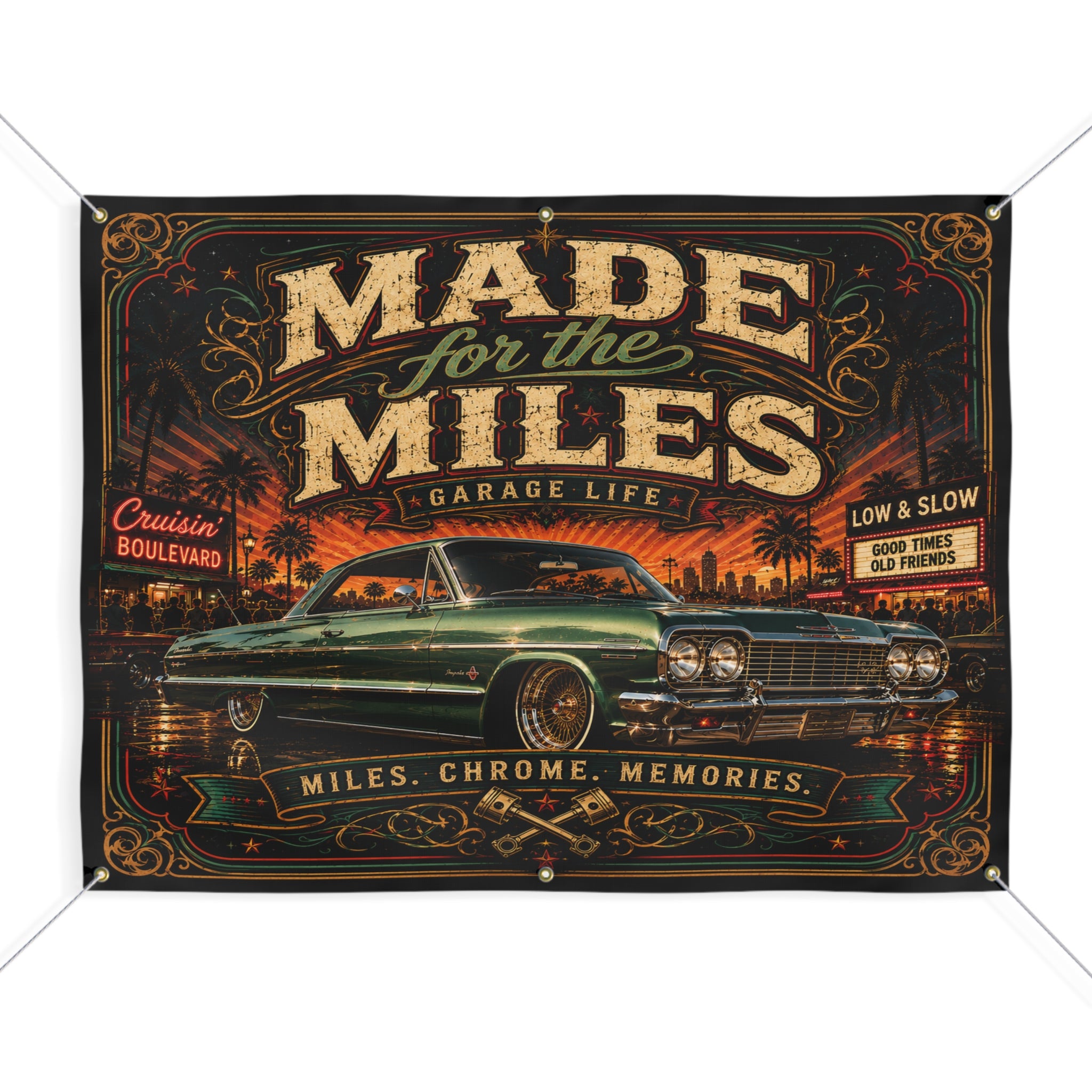 Made for the Miles Green Garage Banner
