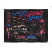 Neon Garage Nights Garage Banner