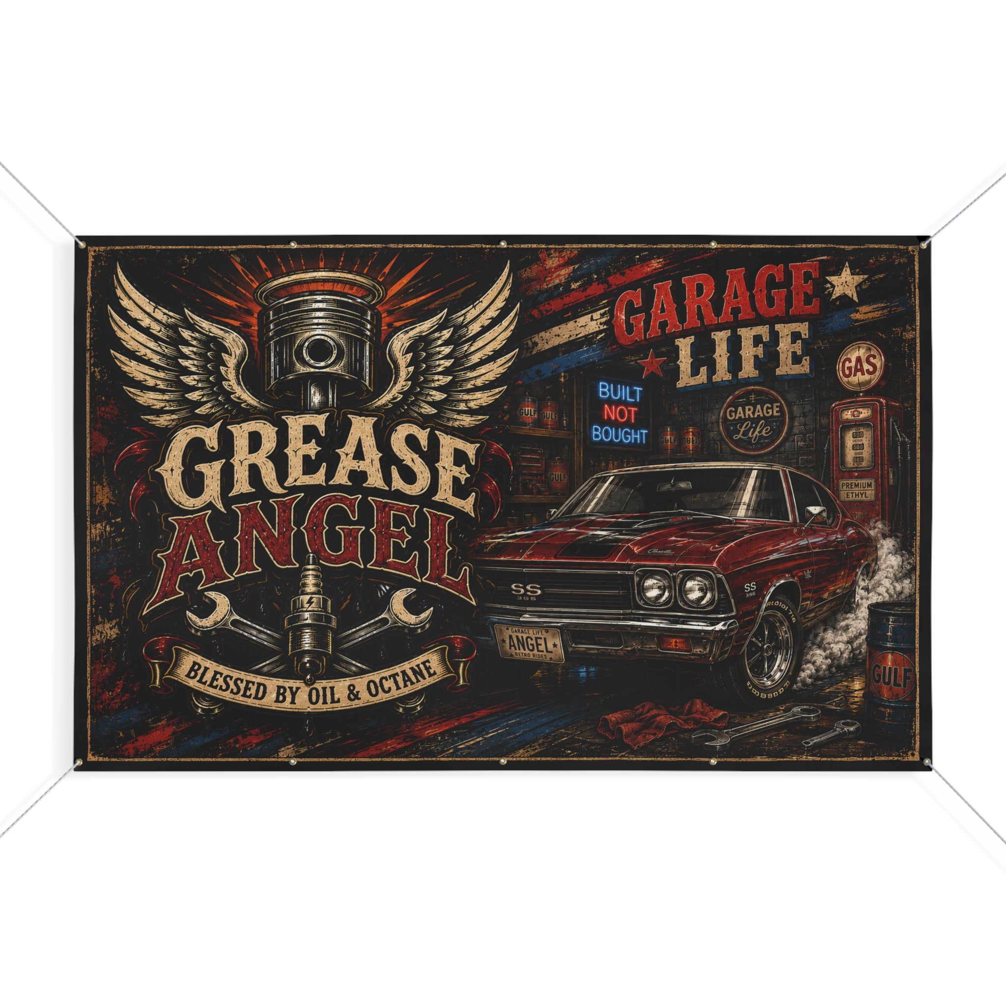 Grease Angel Garage Banner