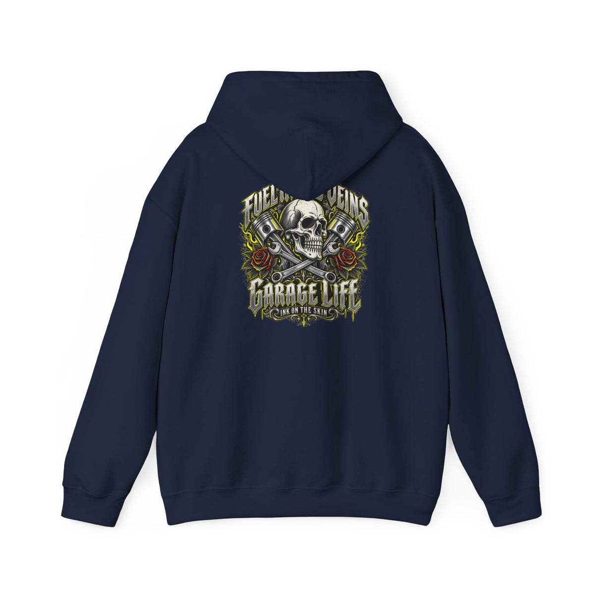 Fuel & Faith Hoodie with Garage Life artwork by Print Gear