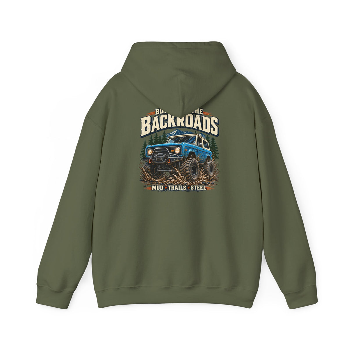 Built For The Backroads Hoodie with Garage Life artwork by Print Gear