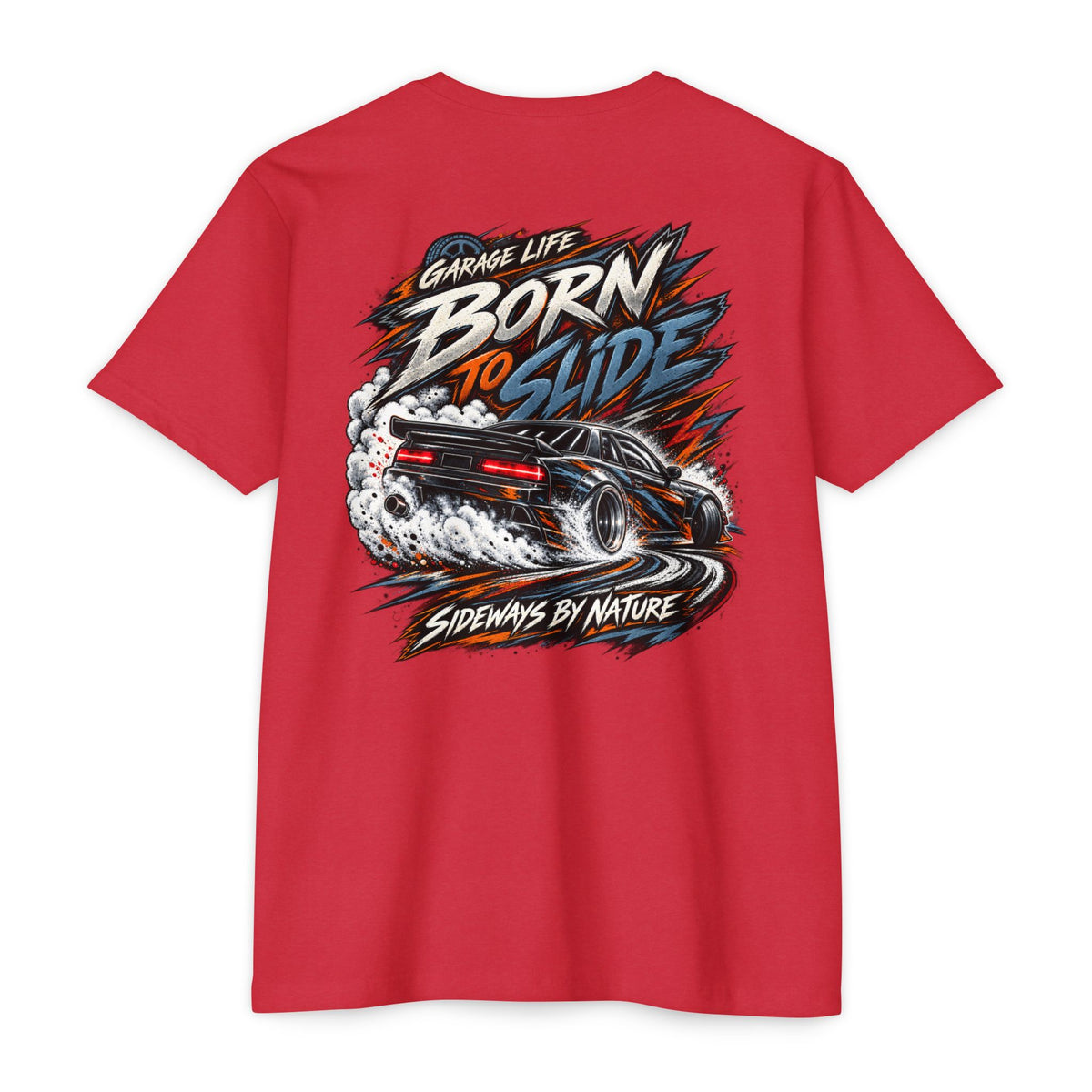 Born To Slide T-Shirt with Garage Life artwork by Print Gear