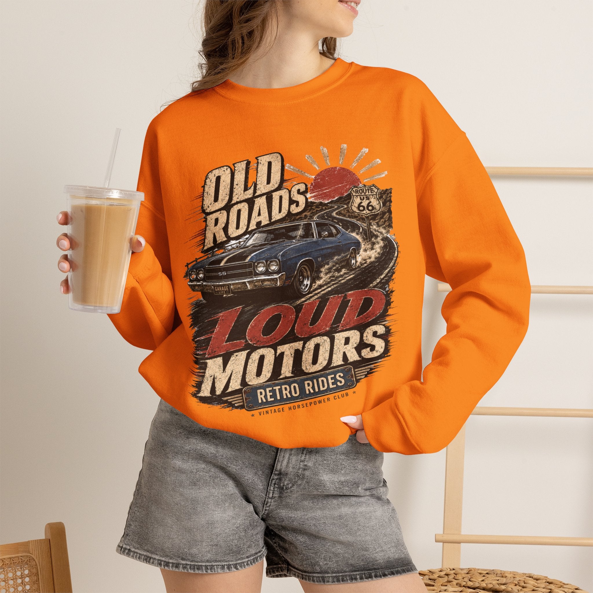 Old Roads Loud Motors Crewneck Sweatshirt