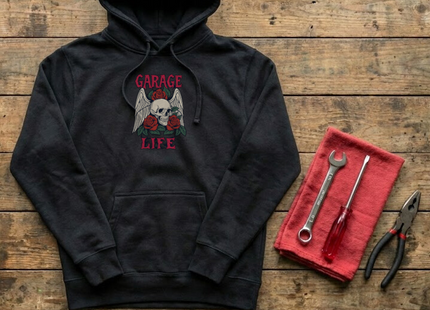 Garage Life Skull Wings Hoodie