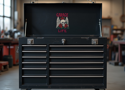 Garage Life Skull Wings Sticker