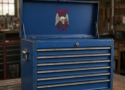 Garage Life Skull Wings Sticker
