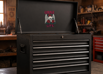 Garage Life Skull Wings Sticker