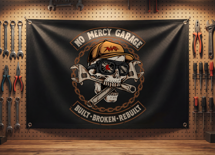 No Mercy Garage Banner