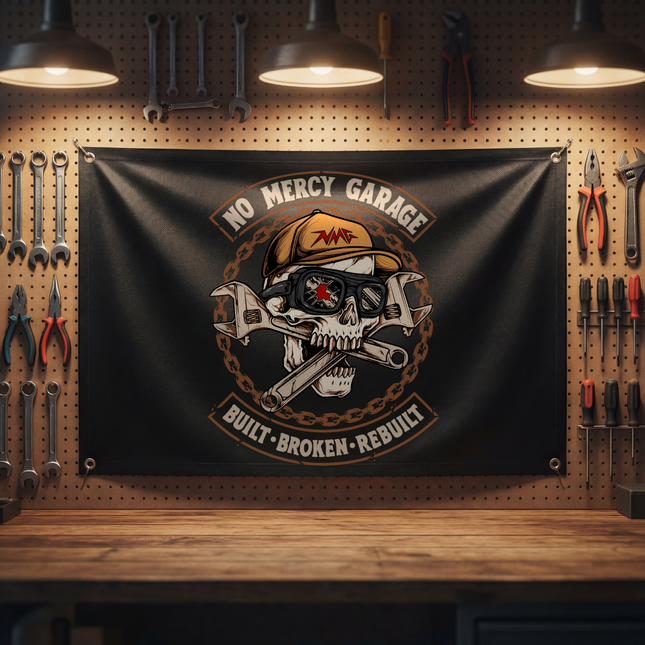 No Mercy Garage Banner