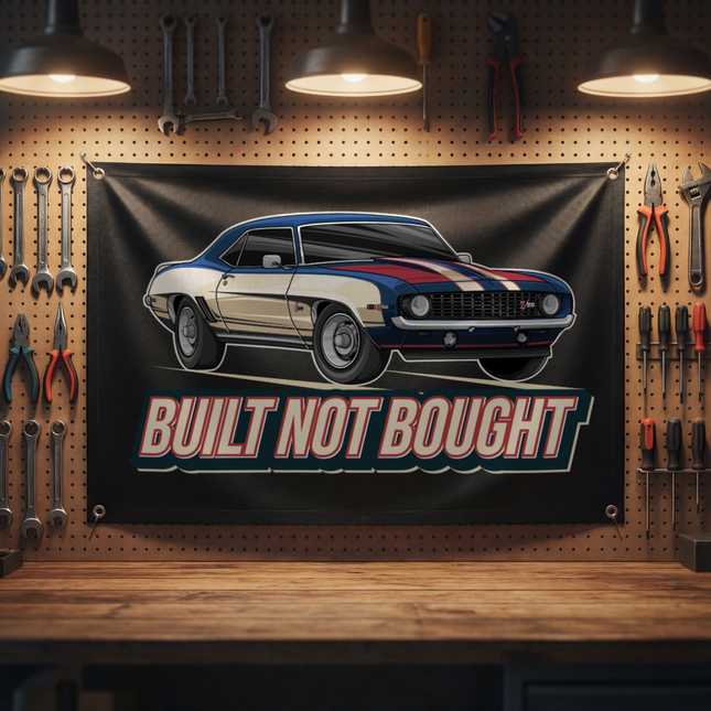 Built Not Bought Garage Banner