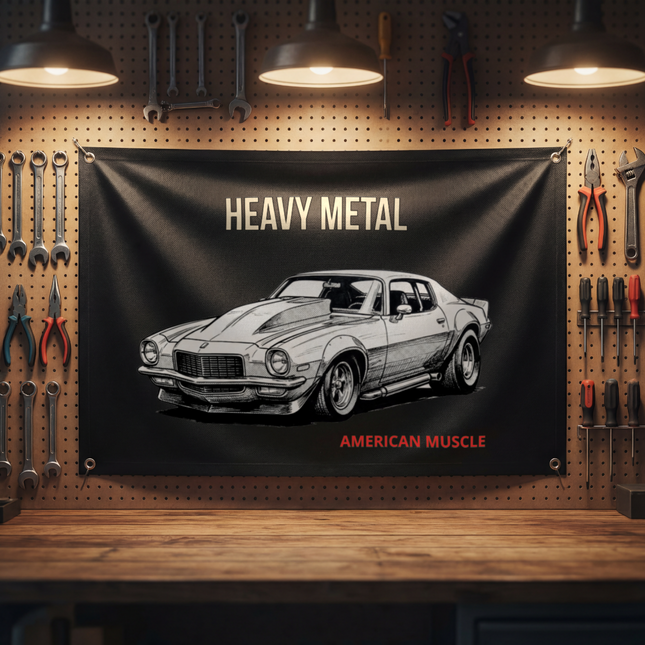 Heavy Metal American Muscle Banner