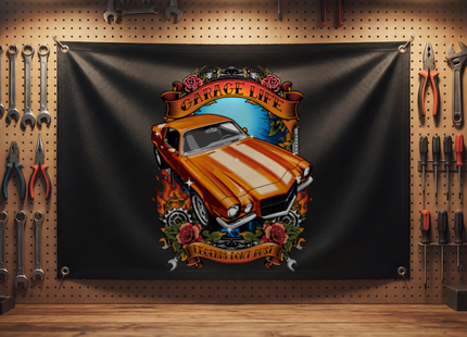 Legends Don’t Rust Garage Banner