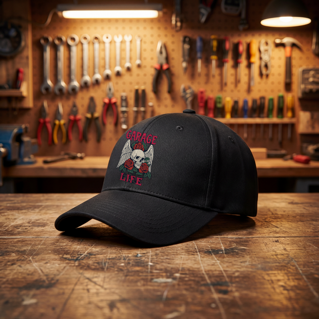 Garage Life Skull Wings Baseball Cap