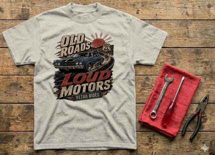 Old Roads Loud Motors Premium Heavyweight T-Shirt
