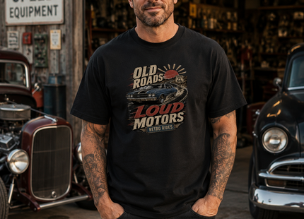 Old Roads Loud Motors Premium Heavyweight T-Shirt