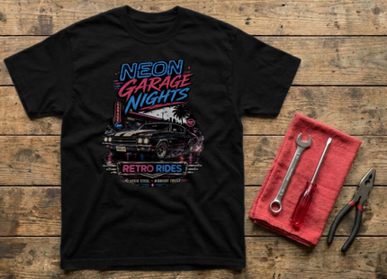 Neon Garage Nights Premium Heavyweight T-Shirt