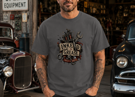 Inked in Grease Premium Heavyweight T-Shirt
