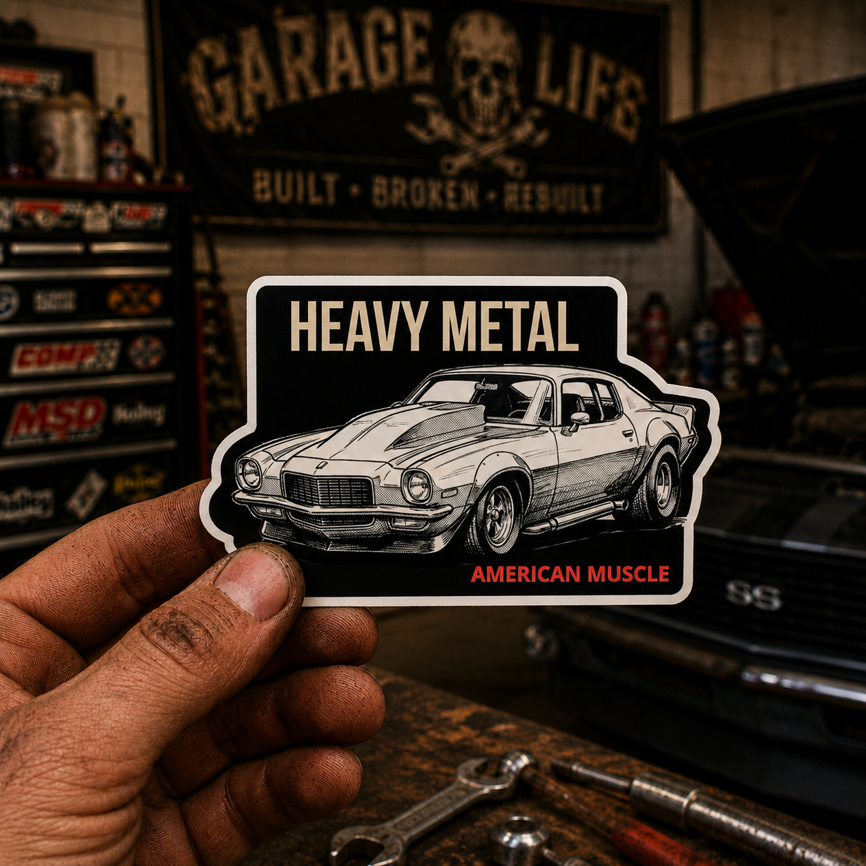 Wench Muscle Sticker