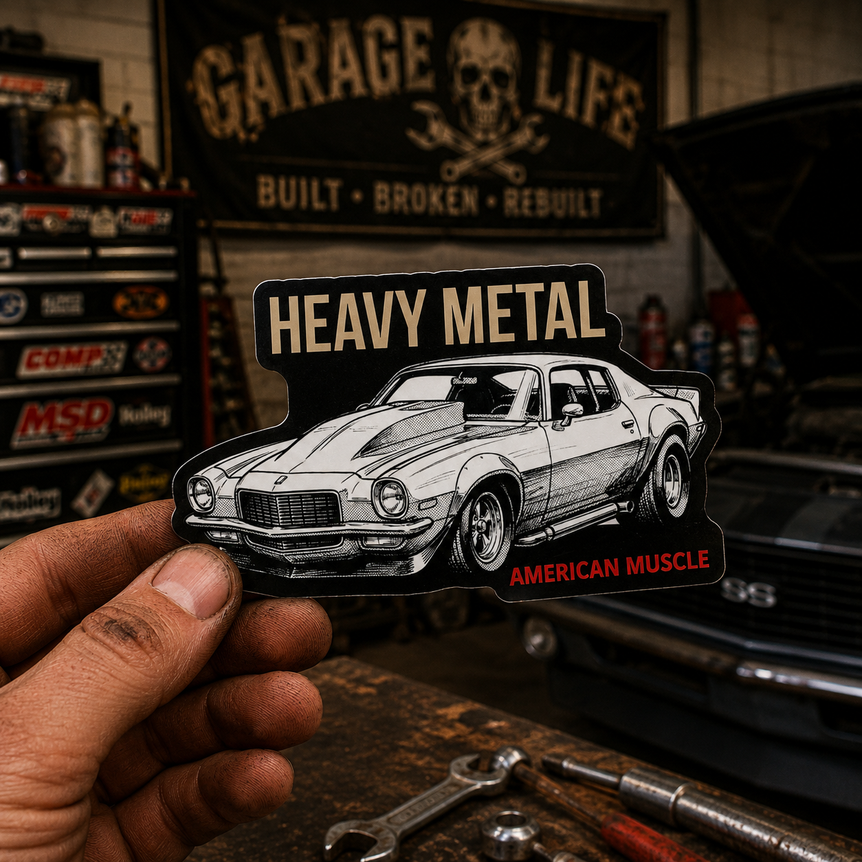 Wench Muscle Sticker