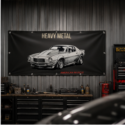 Wench Muscle Garage Banner