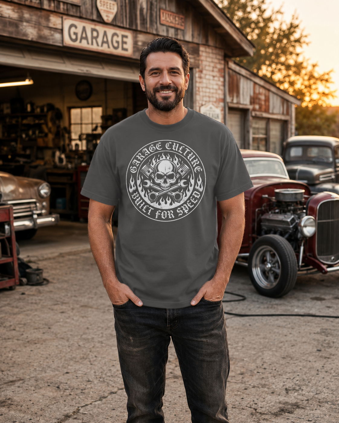 Skull Badge Premium Heavyweight T-Shirt