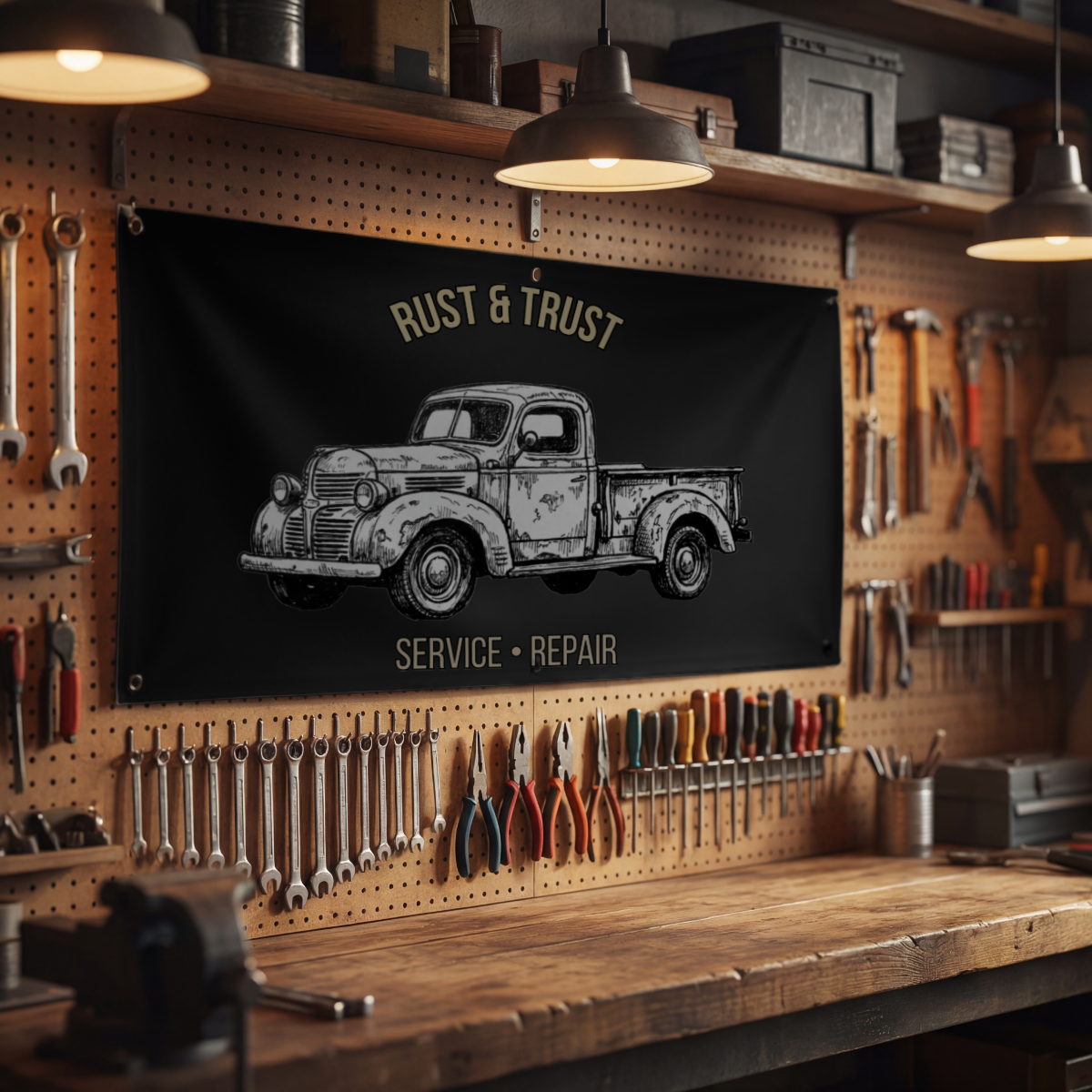 Rust & Trust Garage Banner