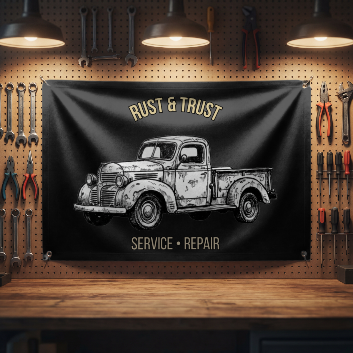 Rust & Trust Garage Banner