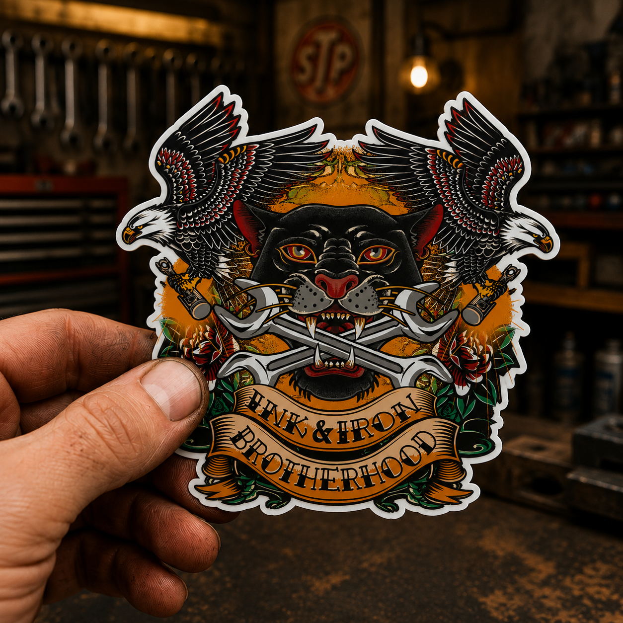 Piston Panther Sticker