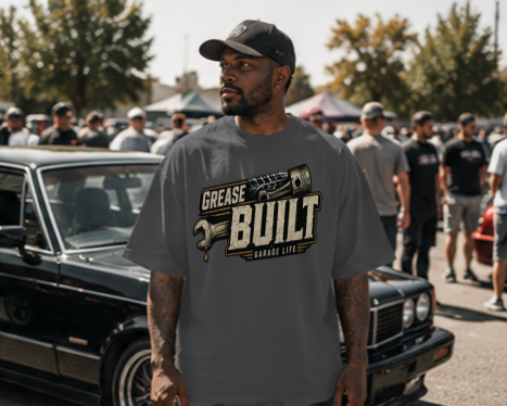 Grease Built Premium Heavyweight T-Shirt