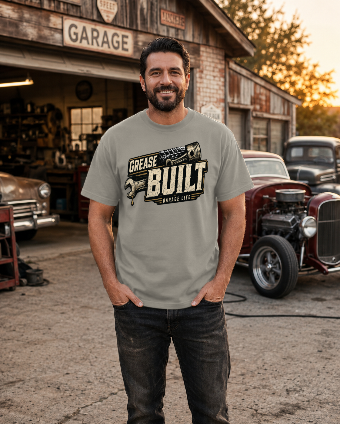 Grease Built Premium Heavyweight T-Shirt