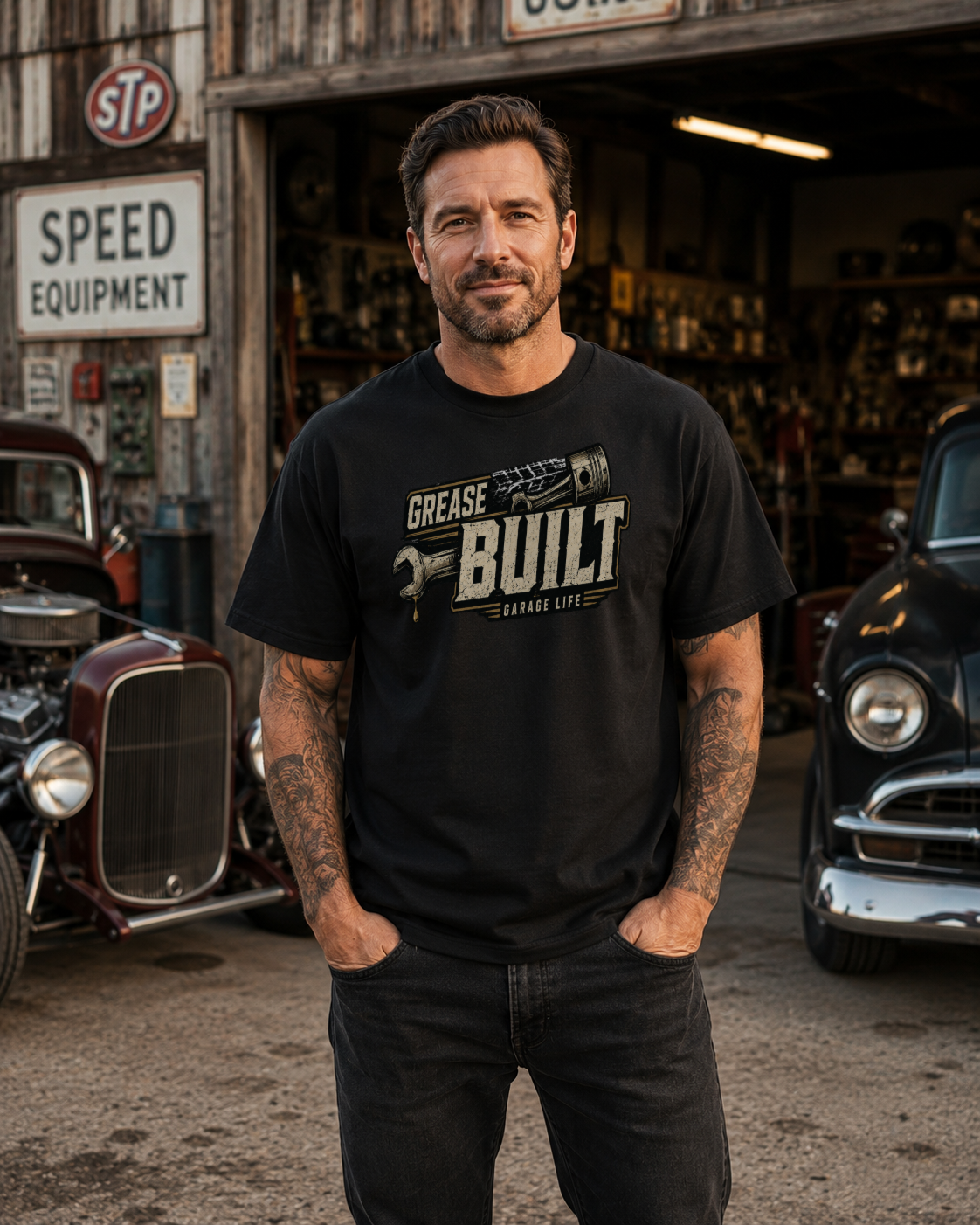 Grease Built Premium Heavyweight T-Shirt