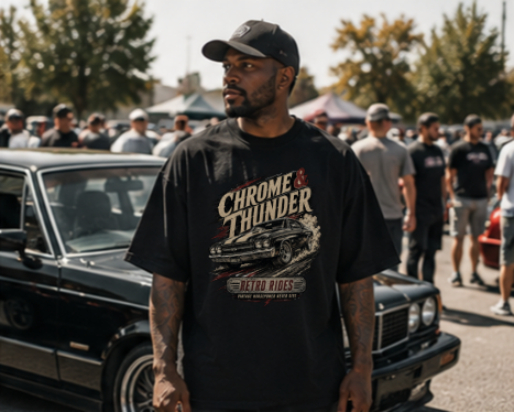 Chrome & Thunder Premium Heavyweight T-Shirt