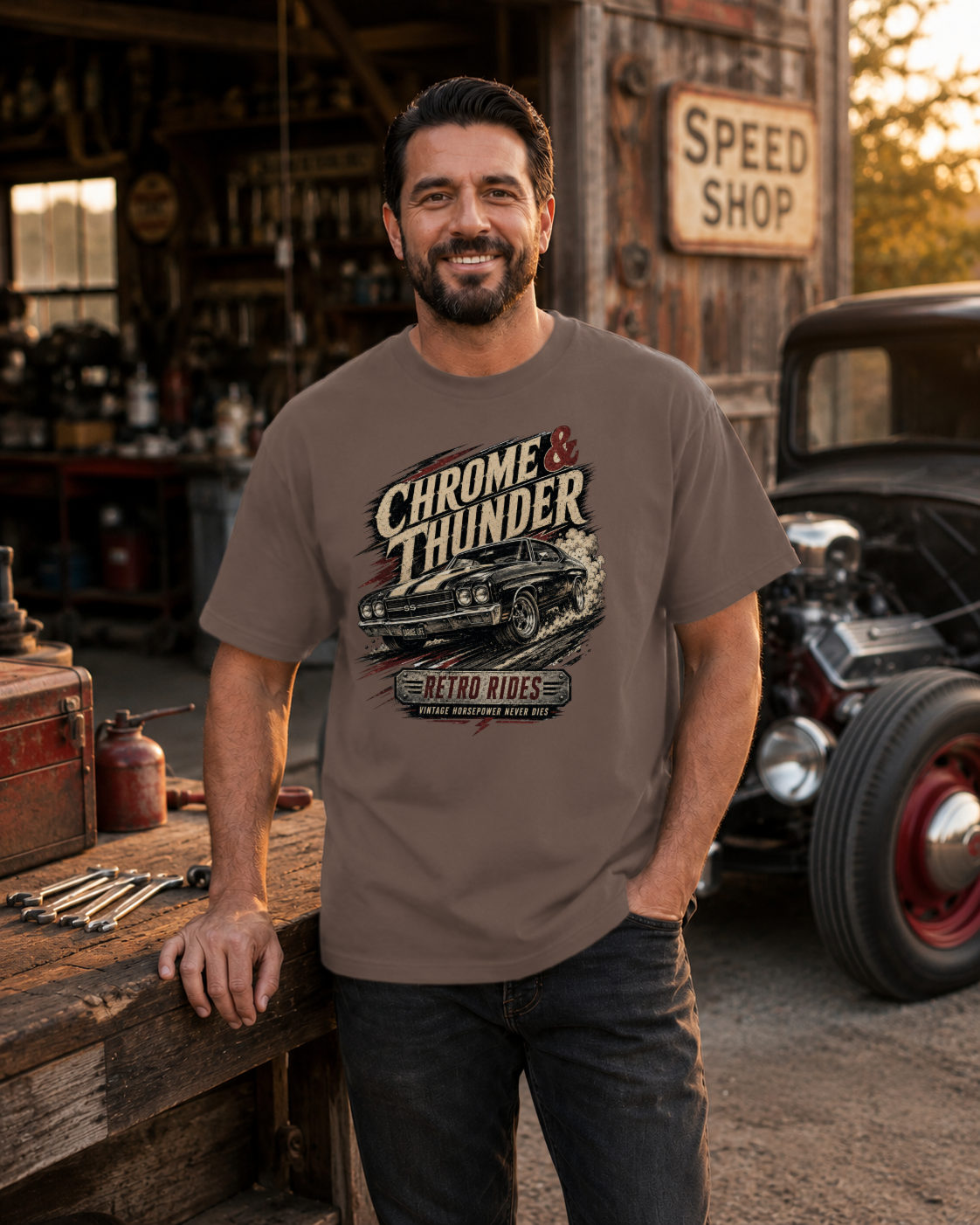 Chrome & Thunder Premium Heavyweight T-Shirt