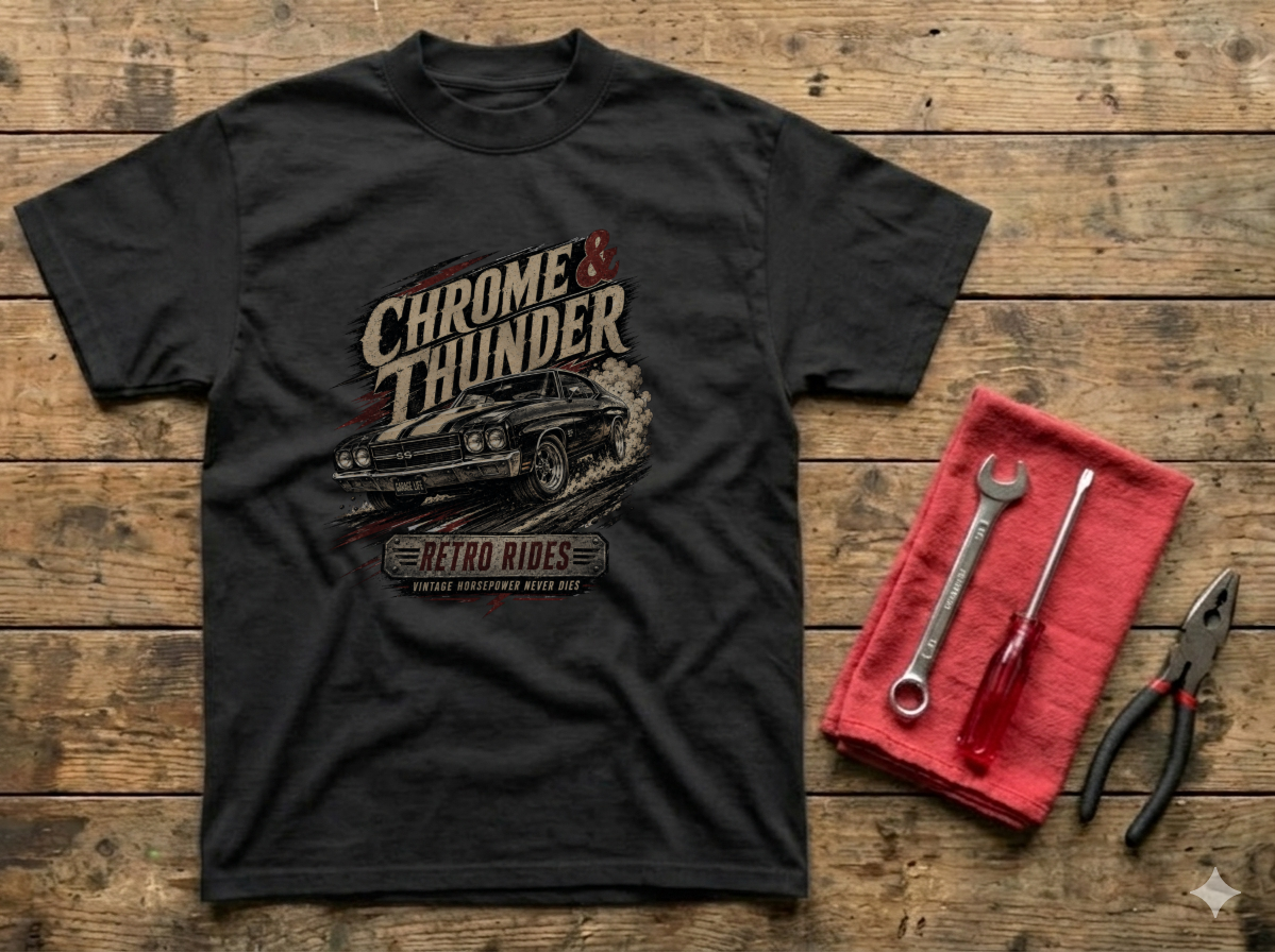 Chrome & Thunder Premium Heavyweight T-Shirt