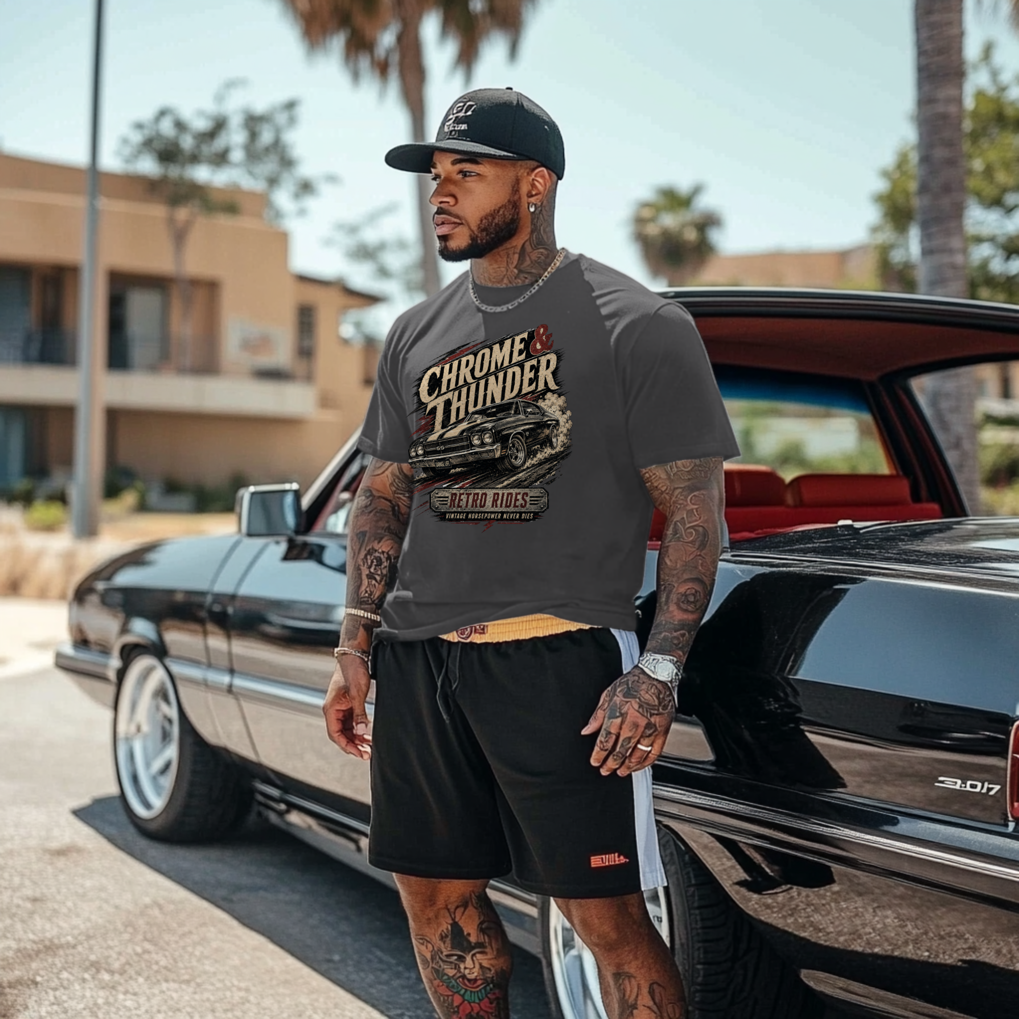 Chrome & Thunder Premium Heavyweight T-Shirt