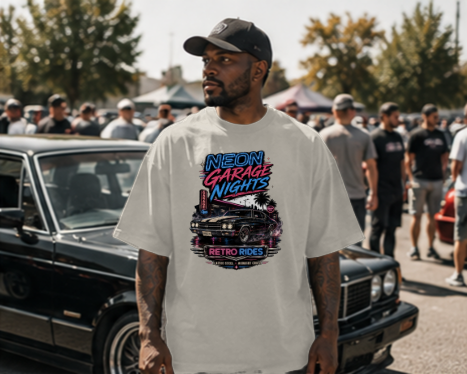 Neon Garage Nights Premium Heavyweight T-Shirt