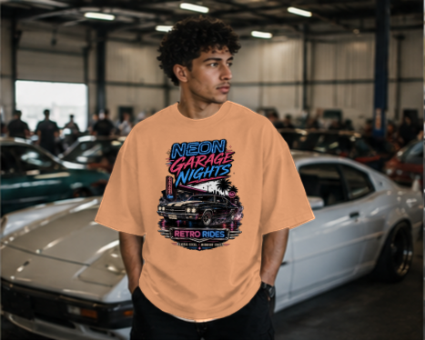 Neon Garage Nights Premium Heavyweight T-Shirt