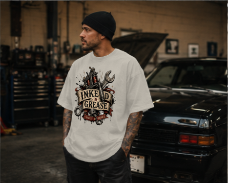 Inked in Grease Premium Heavyweight T-Shirt
