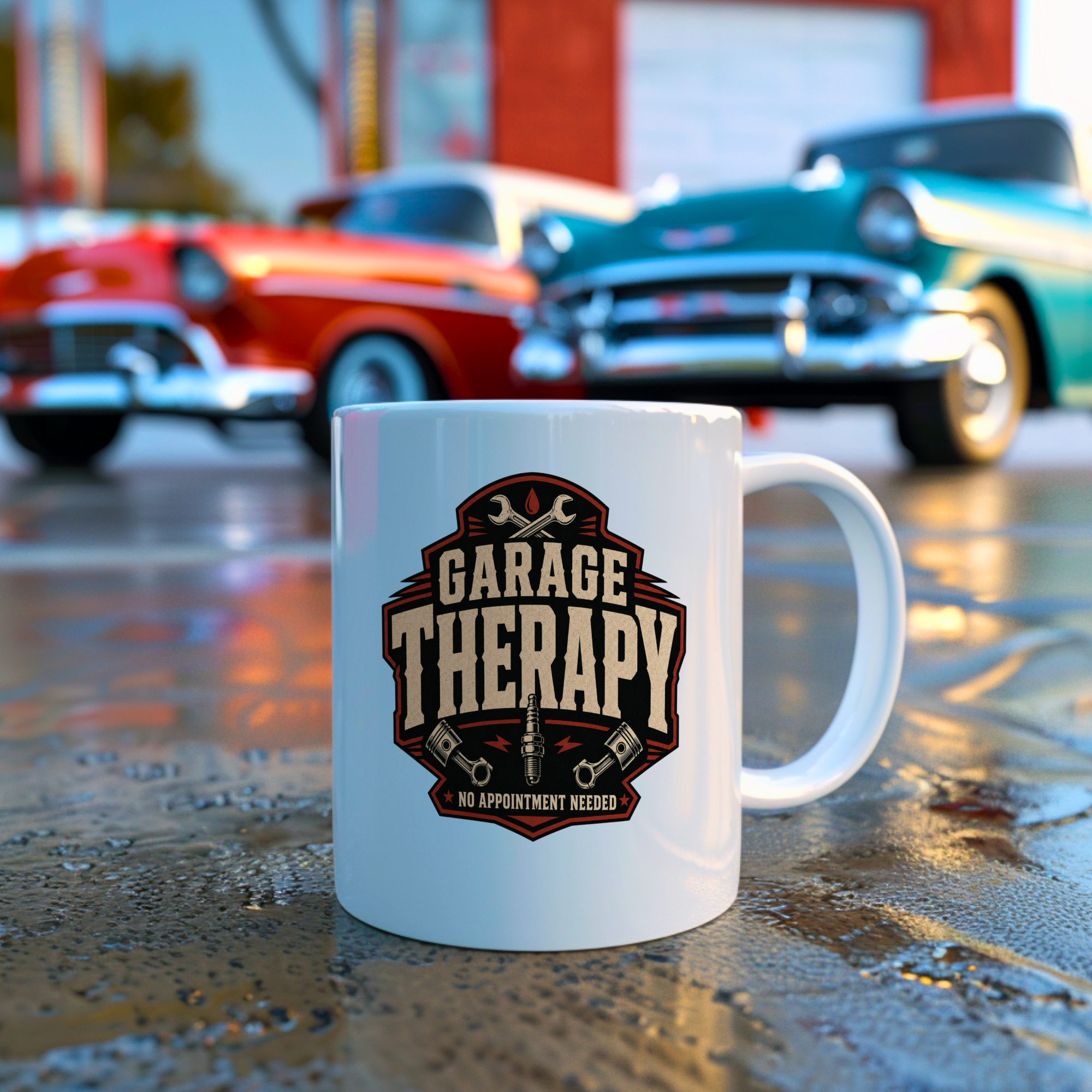 Garage Therapy Black Mug