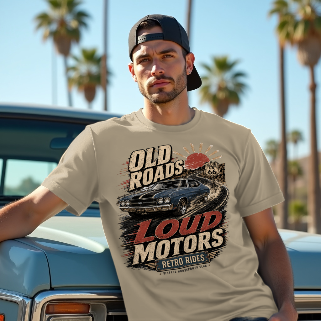 Old Roads Loud Motors Standard T-Shirt