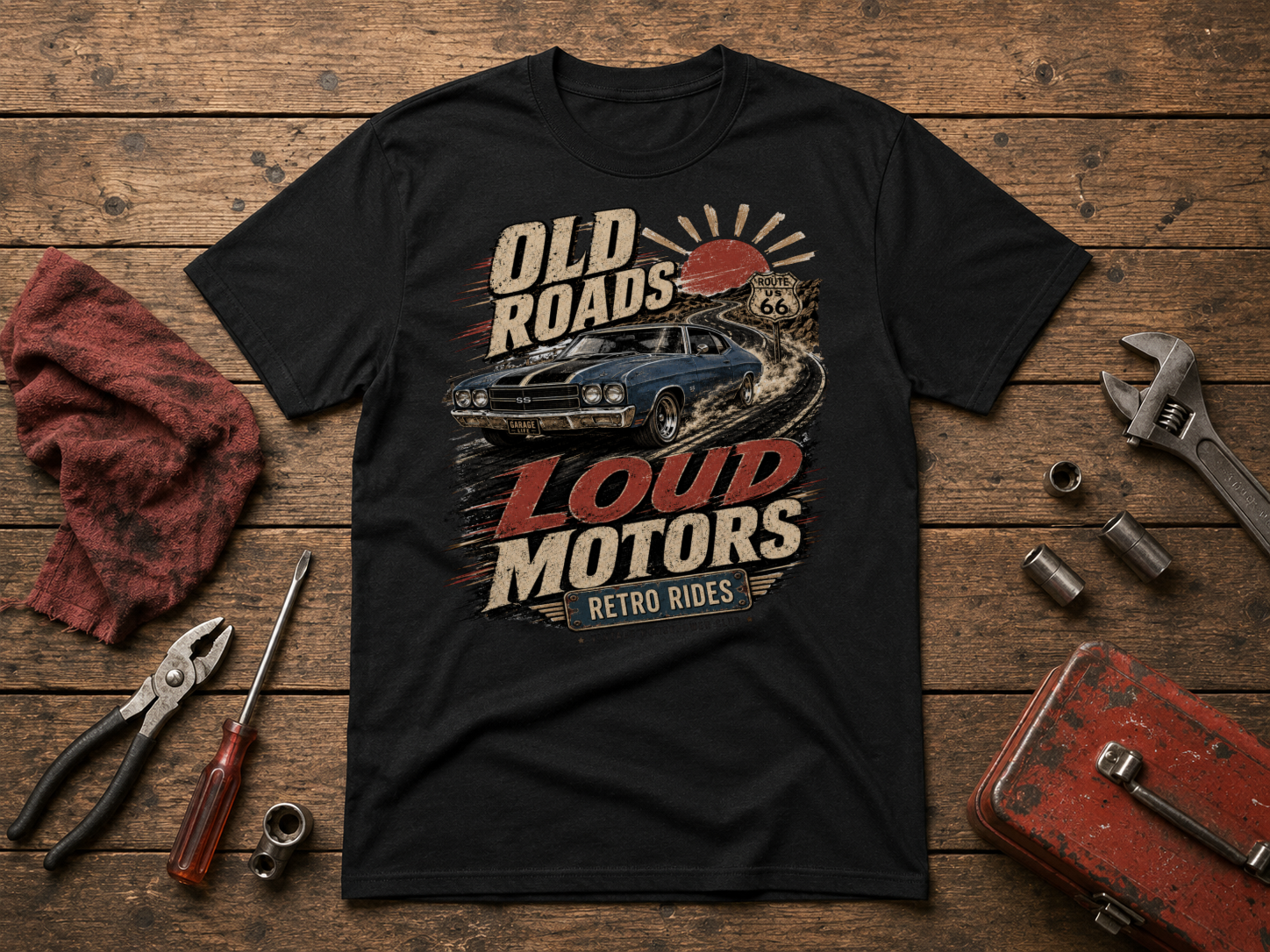Old Roads Loud Motors Standard T-Shirt