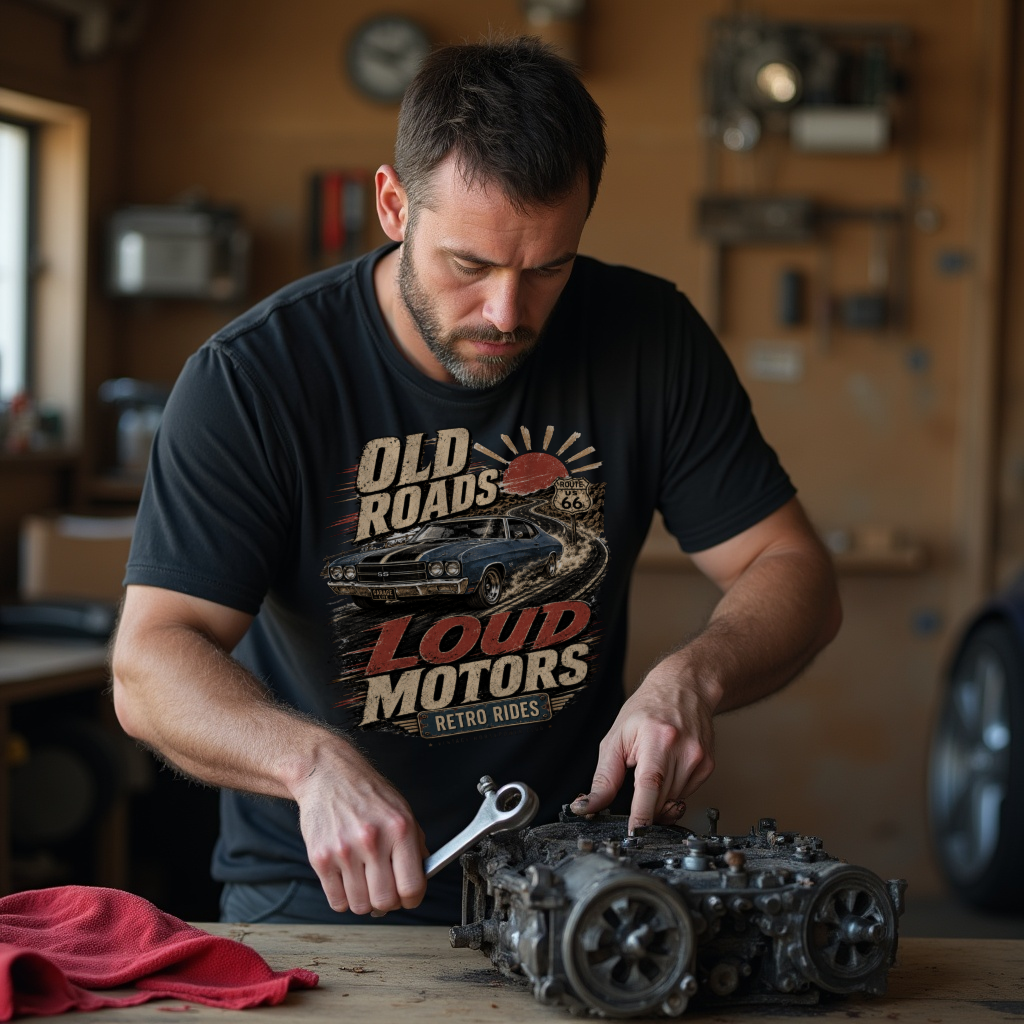 Old Roads Loud Motors Standard T-Shirt
