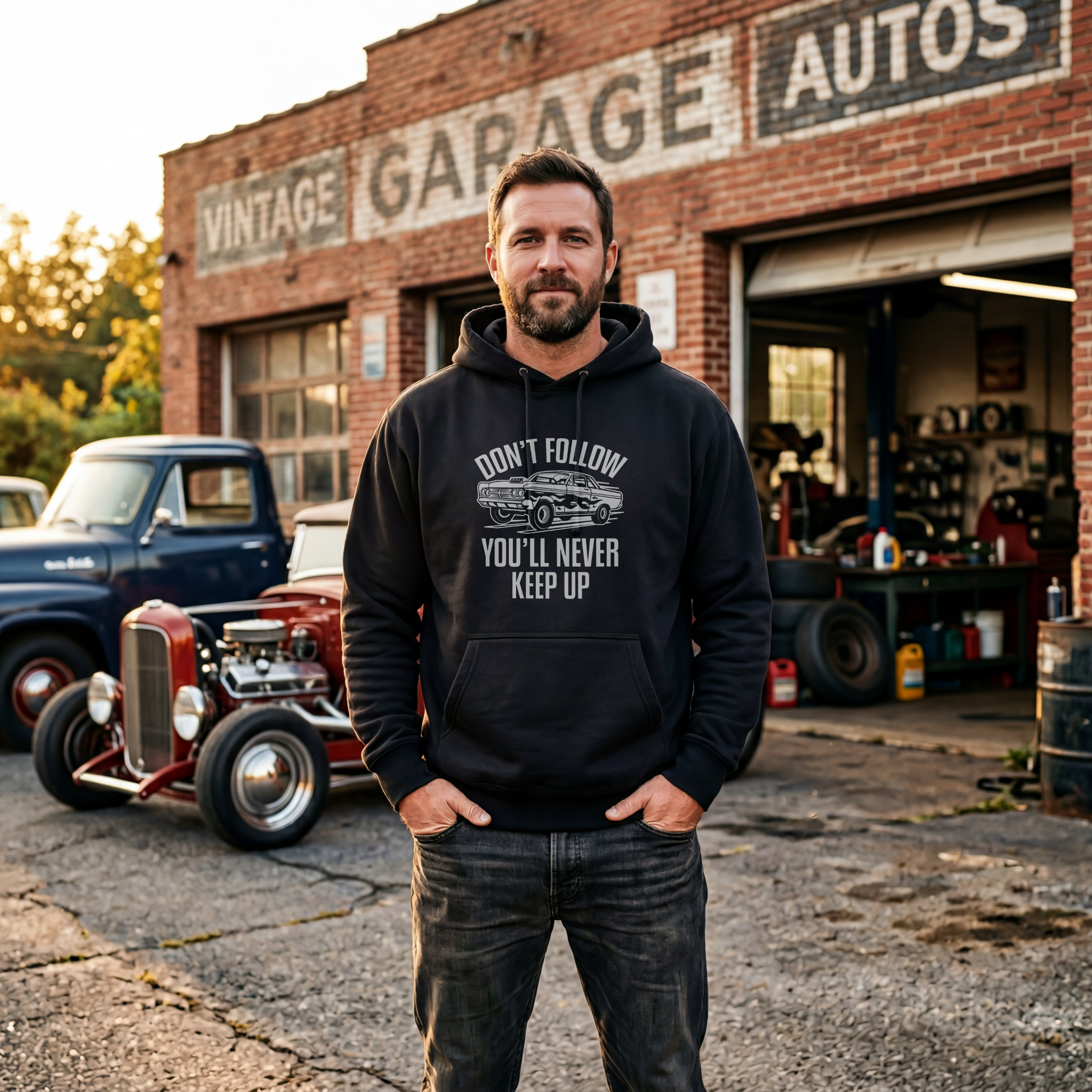 Weekend Warrior Muscle Car Hoodie