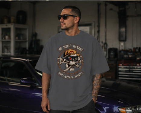 No Mercy Garage Premium Heavyweight T-Shirt