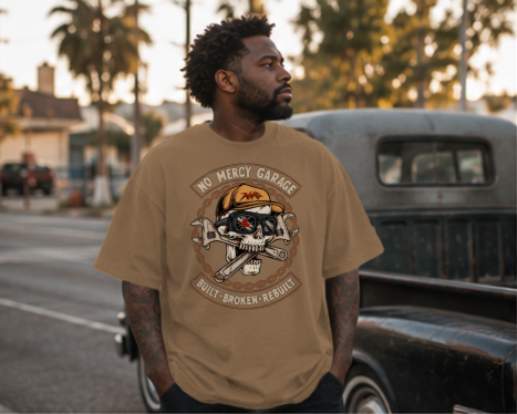 No Mercy Garage Premium Heavyweight T-Shirt