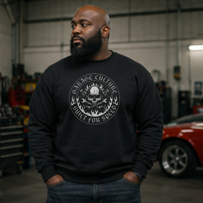 Skull Badge Crewneck Sweatshirt