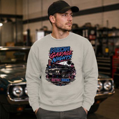 Neon Garage Nights Crewneck Sweatshirt