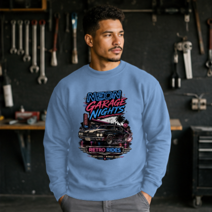 Neon Garage Nights Crewneck Sweatshirt