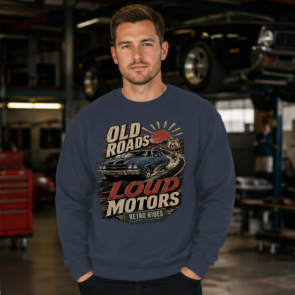 Old Roads Loud Motors Crewneck Sweatshirt